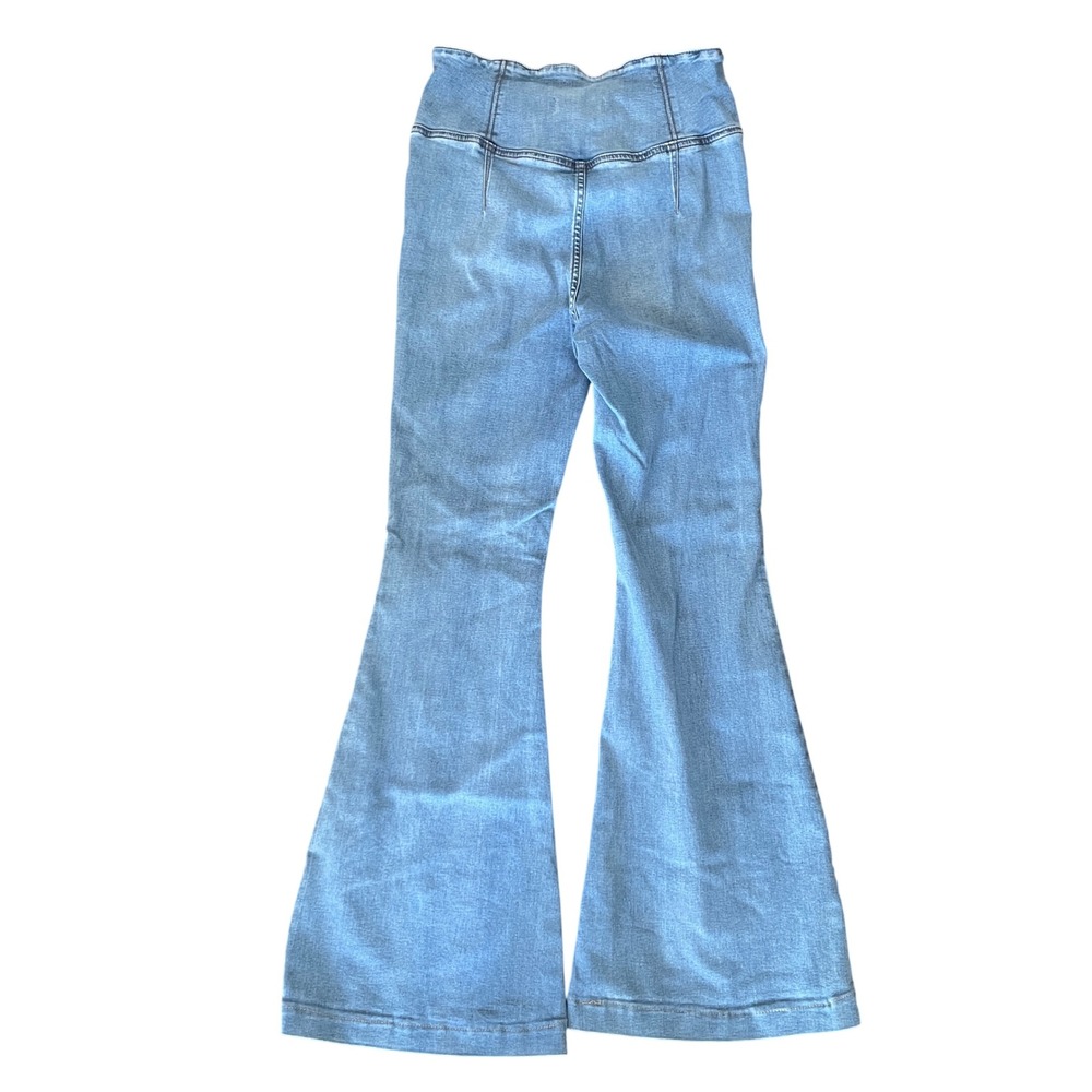 Free People We The Free Venice Beach Flare High Rise Crossover Jeans Womens 29 - Picture 7 of 16